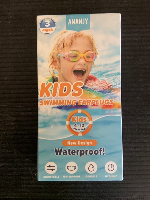 Photo 1 of Waterproof Swimming Ear Plugs for Kids - 3 Pairs of Reusable Soft Silicone Swim Earplugs,Ear Protection for Children (4-12 Years Old) - Ideal for Surfing, Diving, Pool, Showering, and Water Sports