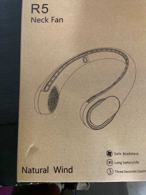 Photo 1 of ASNUG Neck Fan,Portable Bladeless Neck Fan, USB Rechargeable Personal Fan, 4000 mAh Battery Operated Wearable Fan, 3 Speeds Adjustable,Faster Cooling, Ultra Quiet, Suitable for Home, Office, Sports