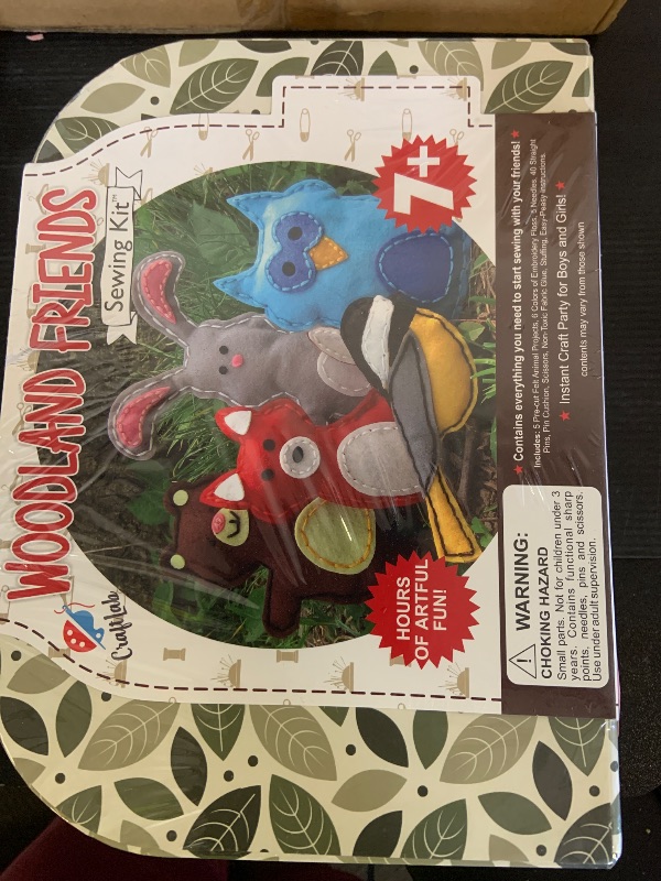 Photo 1 of CraftLab Woodland Animals Kids Sewing Kit, Educational Beginner Arts & Crafts Gift for Boys and Girls Ages 7 to 13 DIY Learn to Sew Embroidery