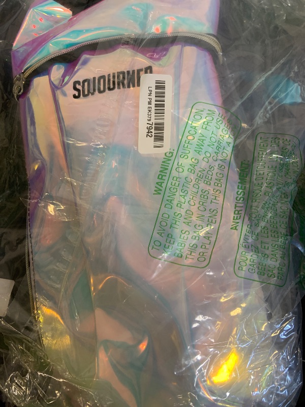 Photo 1 of SOJOURNER Hydration Pack Backpack - 2L Water Bladder Included for Festivals, Raves, Hiking, Biking, Climbing, Running and More (Iridescent - Blue)