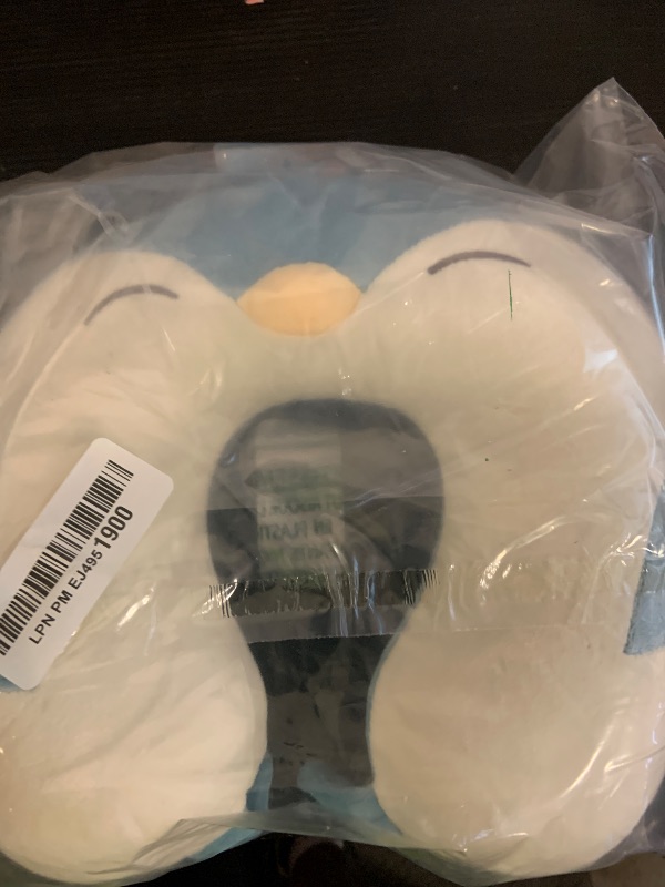 Photo 1 of Niuniu Daddy Penguin Kids Travel Pillow - Soft Memory Foam Portable Neck Pillow for Long Trip by Airplane, Car, Train Essentials Travel Sleeping for Toddlers Boys and Girls (3-8 Years)