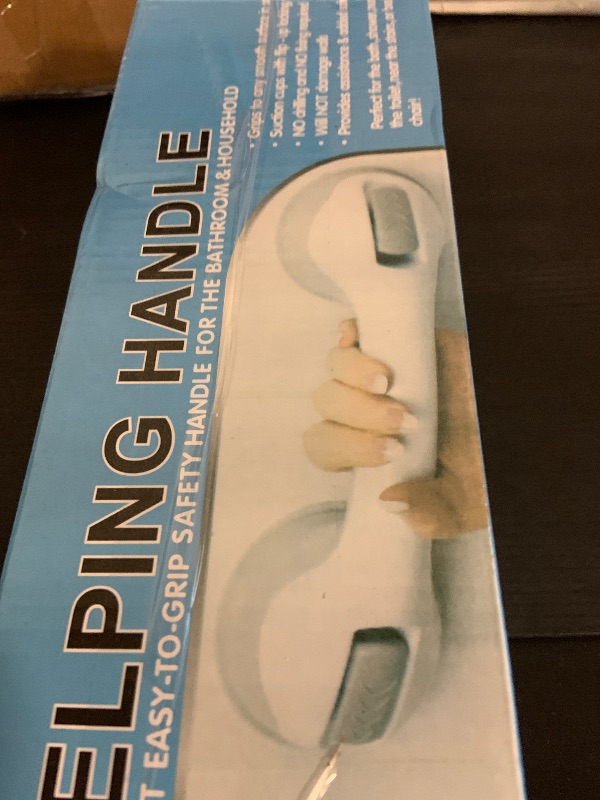 Photo 1 of Shower Handle 1 Pack Grab Bars for Bathtubs & Showers, 12 inch Grab Bars for Bathroom with Strong Hold Suction Cup, Balance Bar Safety Hand Rail for Injury, Senior, Elderly Grey