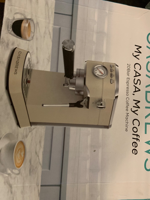 Photo 1 of CASABREWS CM5418 Espresso Machine 20 Bar, Espresso Maker with Milk Frother Steam Wand, Stainless Steel Espresso Coffee Machine with 34oz Removable Water Tank, Creamy