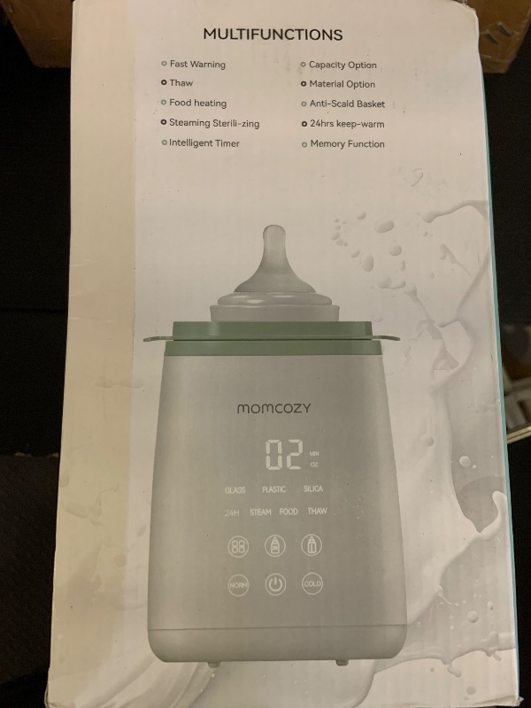 Photo 1 of Momcozy Bottle Warmer, Fast Bottle Warmers for All Bottles with Timer, Accurate Temperature Control and Automatic Shut-Off, Multifunctional Bottle Warmer for Breastmilk