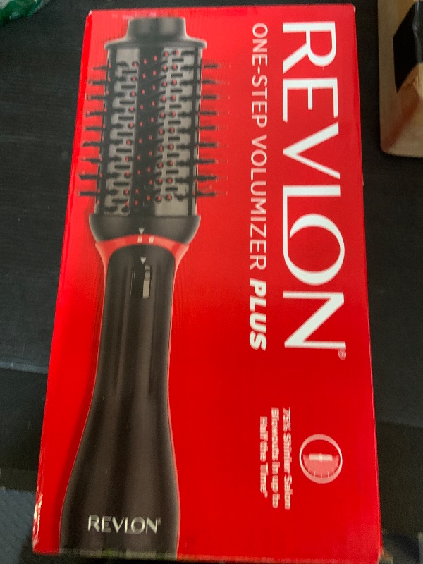 Photo 1 of REVLON One Step Volumizer PLUS Hair Dryer and Styler | More Volume, Less Damage, and More Styling Control for Easy and Fast Salon-Style Blowouts, Plus Travel Friendly (Black)