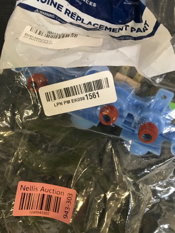 Photo 1 of GE WH13X26637 Washer Water Inlet Valve Assembly (Replaces: WH13X24058)