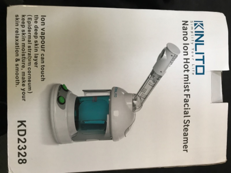 Photo 1 of KINLITO Steamer - Ozone Steamer with 360° Rotatable Arm - 40 Min Steam Time - Humidifier - Unclogs Pores - Blackheads - Portable Facial Steamer for Personal Care Use at Home or Salon