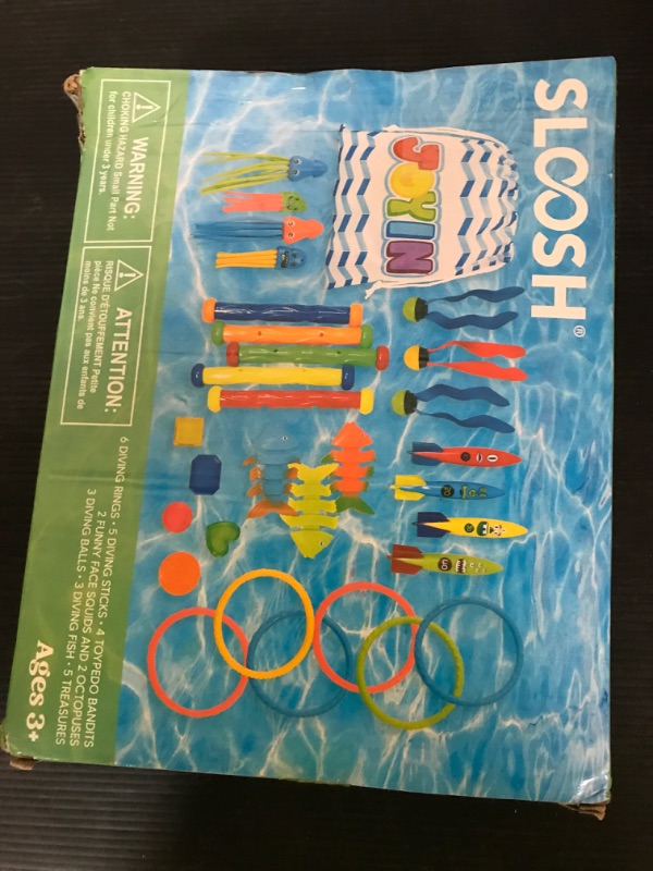 Photo 1 of JOYIN 30 Pcs Diving Pool Toys for Kids Ages 3-12 Jumbo Set with Storage Bag Pool Games Summer Swim Water FishToys
