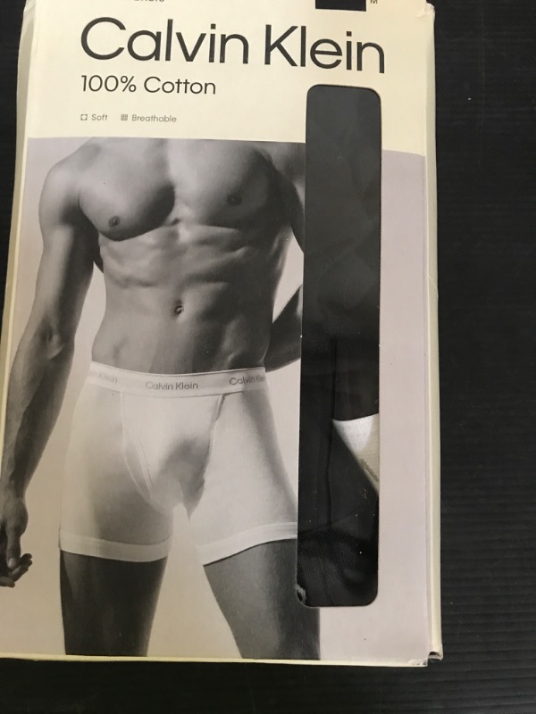 Photo 1 of Calvin Klein Men's Cotton Classics 5-pack Boxer Brief, 3 Black Bodies W / Black Wb, 2 Black Bodies W / White Wb, Medium