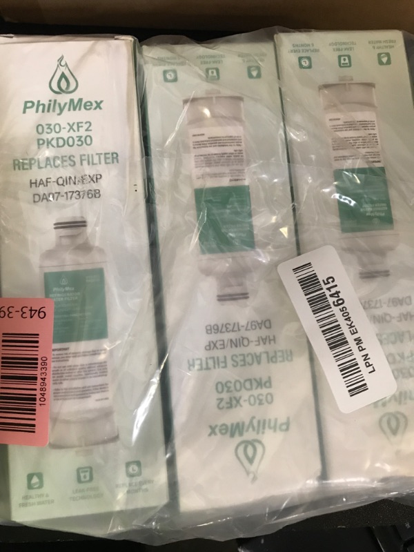 Photo 1 of Samsung Water Filter for RF28R6301SR, RF27T5201SG, RS22T5201SR, RS28A500ASR, RF23A9671SR, RF23A9071SR, RF28R7201SG Replacements - 3PK Filter Set