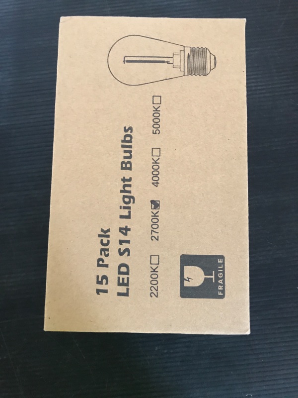 Photo 1 of Mlambert LED String Light Bulbs,Shatterproof Outdoor String S14 Replacement Light Bulb,Waterproof 1W LED Edison Bulb Equal to 11W,Warm White,Not Solar