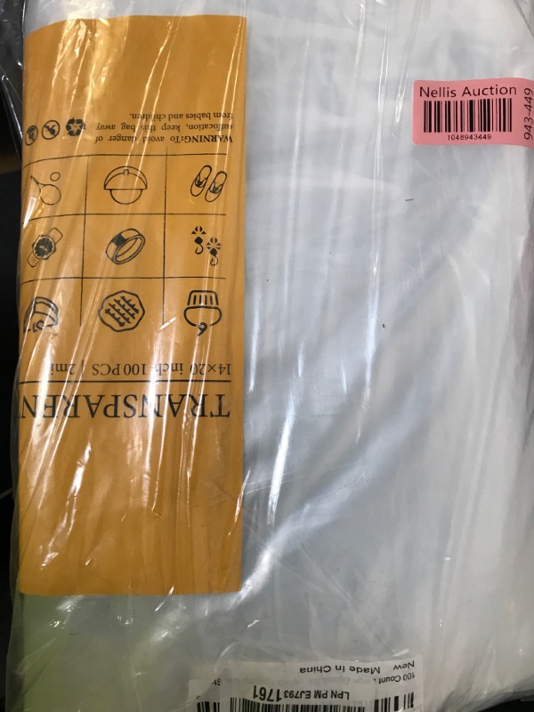 Photo 1 of 100 Count Large Zip Plastic Bags for Storage Bulk 14"×20", 3 Gallon | 2 mil Thick Reclosable Jumbo Bags for Household, Clothes, T-shirts Packing