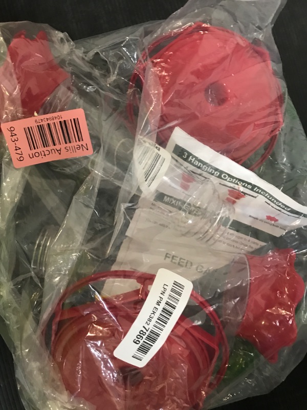 Photo 1 of FEED GARDEN 10oz Plastic Hummingbird Feeders for Outdoors - 2 Pack, Ant & Bee Proof, 6 Feeding Ports, Easy Clean Red Nectar Feeders for Outside Hanging, Gifts for Mom