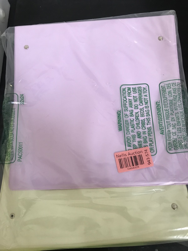 Photo 1 of SUNEE 3 Ring Binder 3 Inch 4 Pack, 3" Clear View Binder Three Ring PVC-Free (Fit 8.5x11 Inches) for School or Office Supplies, Assorted Pastel