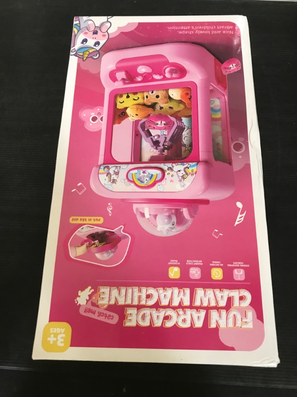 Photo 1 of Claw Machine for Kids, Mini Vending Machine Girls Unicorn Toys, Candy Grabber Prize Dispenser with Sound & 20 Mini Plush Toys, Electronic Arcade Game Indoor Toy for Home Party Birthday Gifts