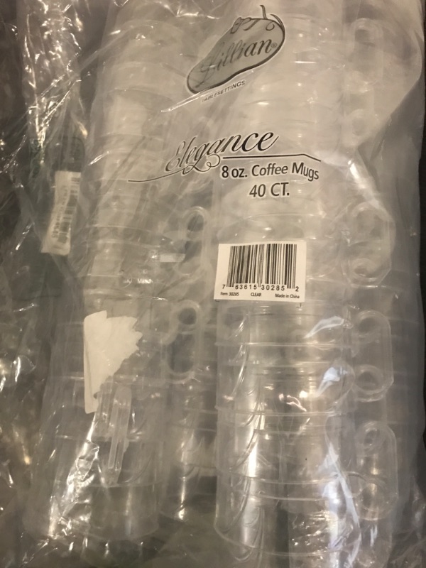 Photo 1 of Lillian Signature Collection 40 Count Elegance Coffee Mug, 8-Ounce, Clear