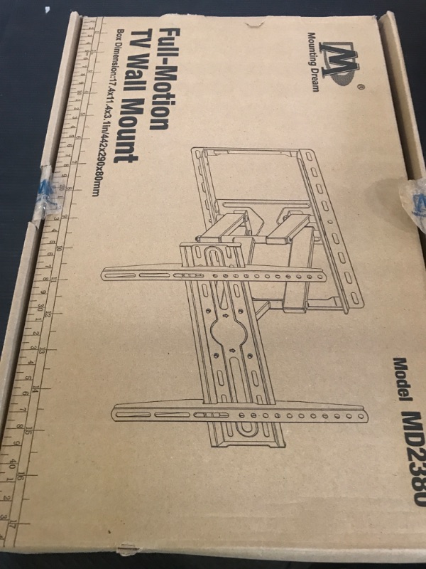 Photo 1 of Mounting Dream TV Wall Mount for 32-65 Inch Television,Mount with Swivel and Tilt, Full Motion Bracket with Articulating Dual Arms, Fits 16inch Studs, Max VESA 400X400 mm, 99lbs, MD2380