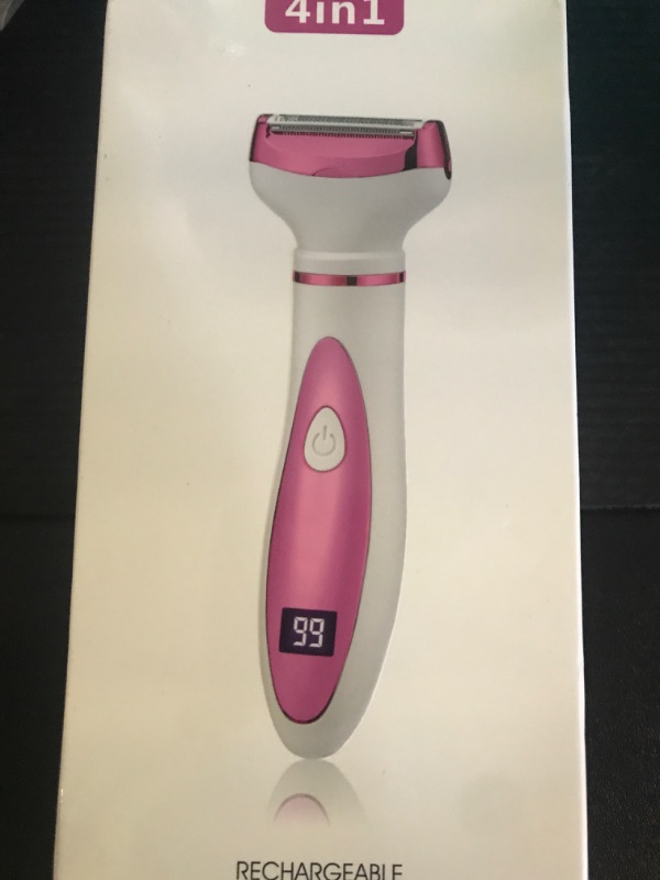 Photo 1 of Beanify Electric Razor for Women Men,4 in 1 Painless Ladies Wet & Dry Body Razors and Facial Hair Remover,Rechargeable Led Display Hair Removal Kit for Nose Face Body Leg Bikini Arm Hair (Pink)