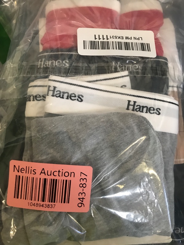 Photo 1 of Hanes Women's Originals Hi-Leg Panties, Breathable Stretch Cotton Underwear, Assorted, 6-Pack, Basic Color Mix, Medium