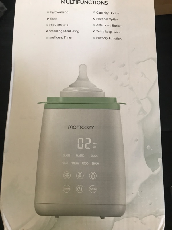 Photo 1 of Momcozy Bottle Warmer, Fast Bottle Warmers for All Bottles with Timer, Accurate Temperature Control and Automatic Shut-Off, Multifunctional Bottle Warmer for Breastmilk