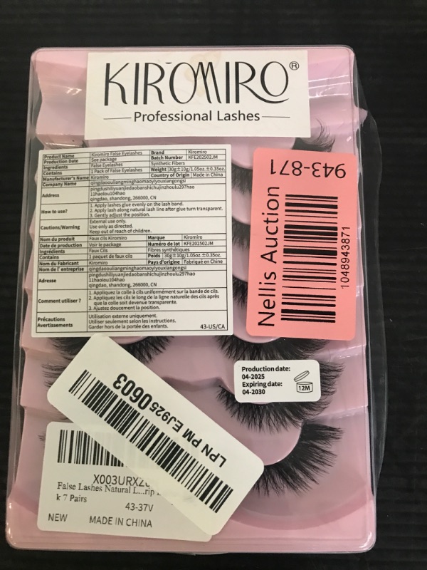 Photo 1 of False Lashes Natural Look Faux Mink Eyelashes Wispy Fox Eye Lashes That Look Like Extensions 3D Mink Lashes Natural Strip Lashes Pack 7 Pairs