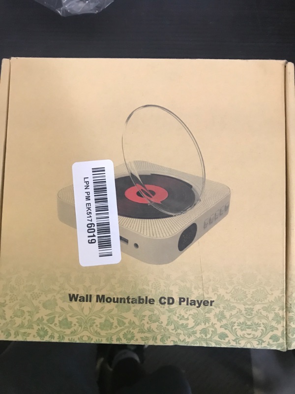 Photo 1 of MICOCIOUS Bluetooth Portable Home CD Music Player with Remote Control, Timer, Built-in Speakers and LED Display - FM Radio Boombox (White)
