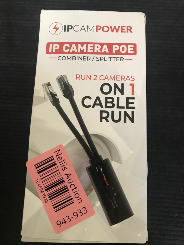 Photo 1 of IPCamPower POE Combiner Splitter Adapter, Run 2 IP Cameras on 1 Cable, Works on All POE Switches, POE NVR and POE Cameras, Mode A and B POE Compatible
