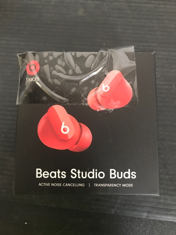 Photo 1 of Beats Studio Buds - True Wireless Noise Cancelling Earbuds - Compatible with Apple & Android, Built-in Microphone, IPX4 Rating, Sweat Resistant Earphones, Class 1 Bluetooth Headphones - Red