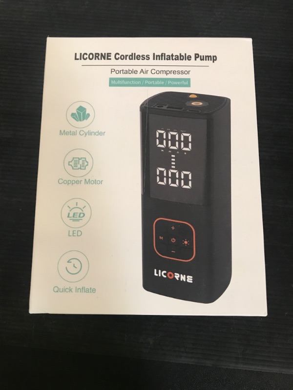 Photo 1 of Tire Inflator Portable Air Compressor, 5X Faster Portable Air Pump for Car Tires with Powerful Battery, 180PSI Cordless Air Pump with Digital Pressure Gauge for Cars, Bike & Motorcycle Tires, Ball