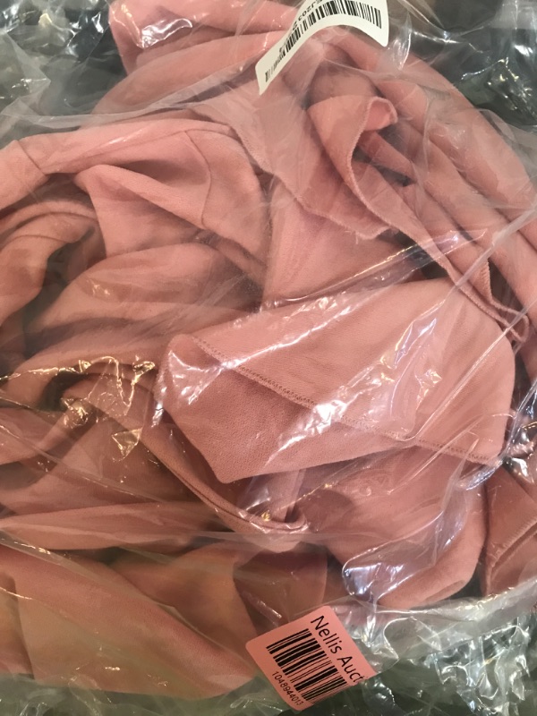 Photo 1 of Formal Dresses for Women,Gowns Evening Party Cocktail Dress,Long Split Elegant V Neck Wrap Ruffle Wedding Guest A-line Dresses Sakura Pink-L