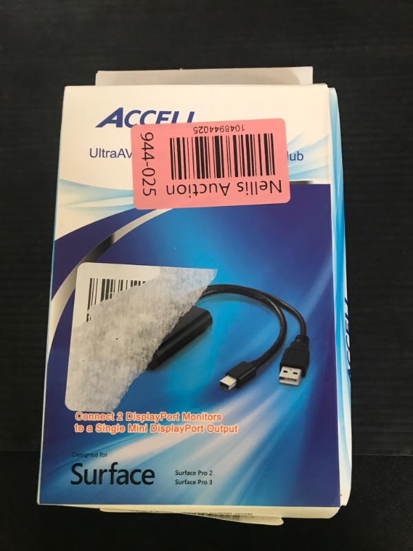 Photo 1 of Accell mDP-2DP Multi Monitor Splitter - Mini DisplayPort 1.2 Multi-Stream Transport (MST) Hub - 1x Mini DisplayPort connector, 2x DisplayPort outputs,Black