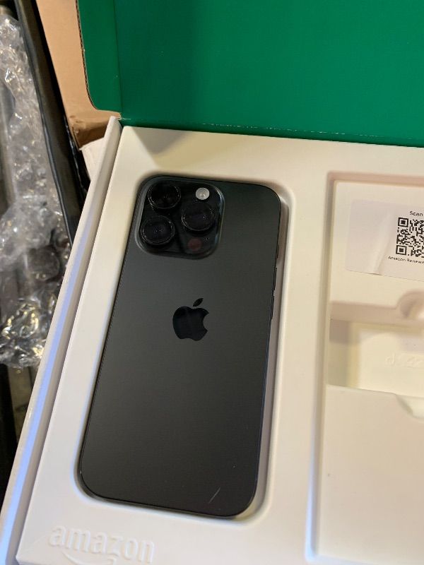 Photo 1 of Apple iPhone 16 Pro, US Version, 256GB, Black Titanium - Unlocked (Renewed Premium)