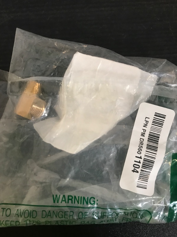 Photo 1 of Anderson Metals 56116-04 Brass Pipe Fitting, 90 Degree Barstock Street Elbow, 1/4" Male Pipe x 1/4" Female Pipe