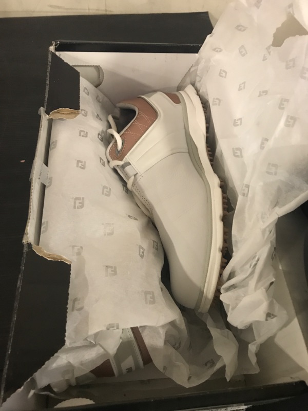 Photo 1 of FootJoy Women's Pro|SL Previous Season Style Golf Shoe, White/Rose/White, 8.5