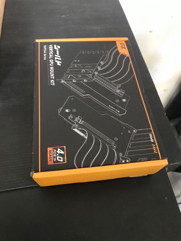 Photo 1 of EZDIY-FAB Vertical GPU Mount with High-Speed PCIE 4.0 Riser Cable, ARGB Module, 115mm/4.52in Flexible Extension, 90 Degree Connector, Only Compatible to Full-Opened PCIe Slots-White-YIHPI344-3