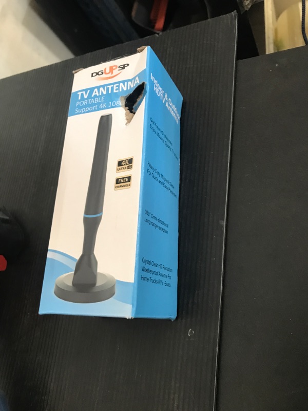 Photo 1 of Digital TV Antenna for Smart Tv Indoor, 360 Reception Digital HDTV Antenna for Local Channels, Supports 1080P and 4K, Strong Magnetic Base -All TV?Blue+Black?