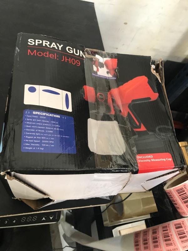 Photo 1 of 600W Paint Sprayer, Electric Paint Spray Gun with 1000ml Capacity Container, 3 Nozzle Sizes, Easy to Clean, Airless Paint Sprayer for House Painting, Cabinets, Decks, Walls, Doors, DIY Projects, etc.