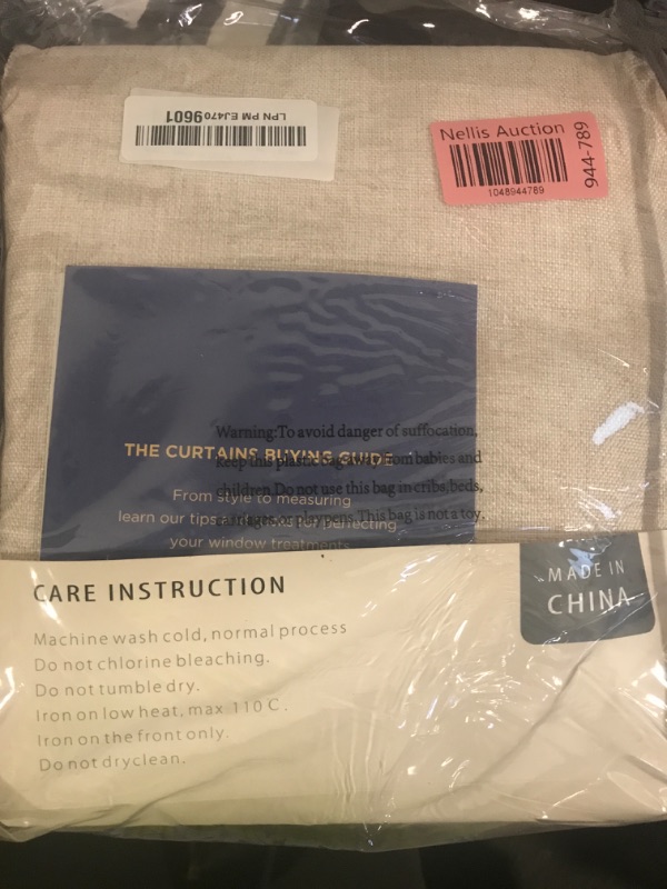 Photo 1 of 100% Blackout Shield Linen Blackout Curtains for Bedroom 84 Inches Long, Back Tab/Rod Pocket Living Room Drapes, Thermal Insulated Blackout Curtains 2 Panels Set, 50" W x 84" L, Cream