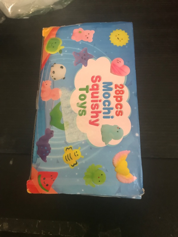Photo 1 of Squishy Toys, 28 Pack Squishies and Cards Party Favors for Kids 4-8 8-12 Treasure Box Classroom Prizes Mochi Squishy Cat Fidget Toys Stress Relief Goodie Bags Easter Basket Stuffers Birthday Gifts
