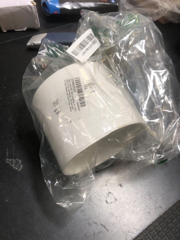 Photo 1 of NDS 4P05 PVC S&D Coupling, 4-Inch, Hub X Hub Connection, for use with 4-Inch Sewer and Drain Pipe, White