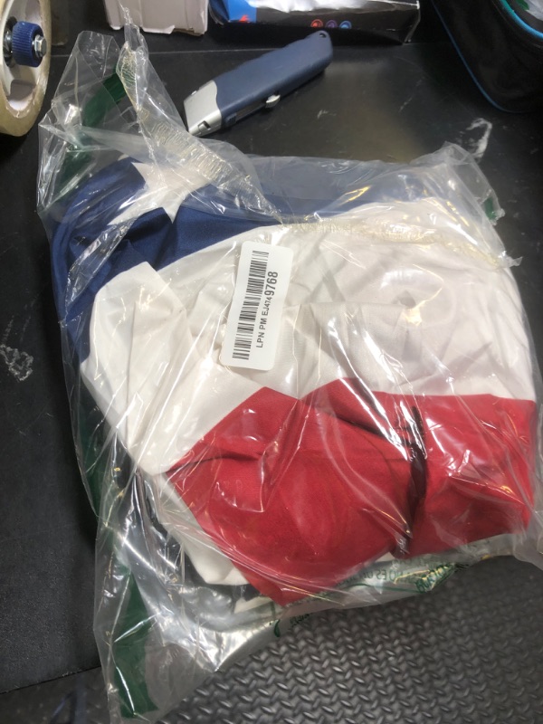 Photo 1 of 2x4 Ft 4th of July Decorations Memorial Day American flags Bunting Flags outdoor- Half Fan Banner Pleated Patriotic flag USA Flags 3-Pack