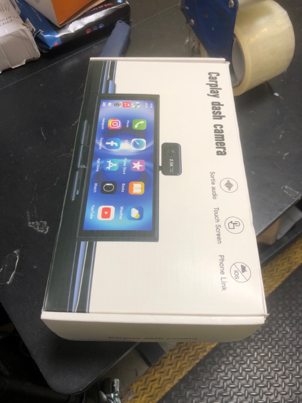 Photo 1 of CarPlay Screen for Car Tablet Android Auto Smart Screen for Car, Portable Car Play with 3 Channel 3K Dash Cam,10.26” Wireless Display with FM Radio Stereo Bluetooth 5.2, 32GB TF Card Black