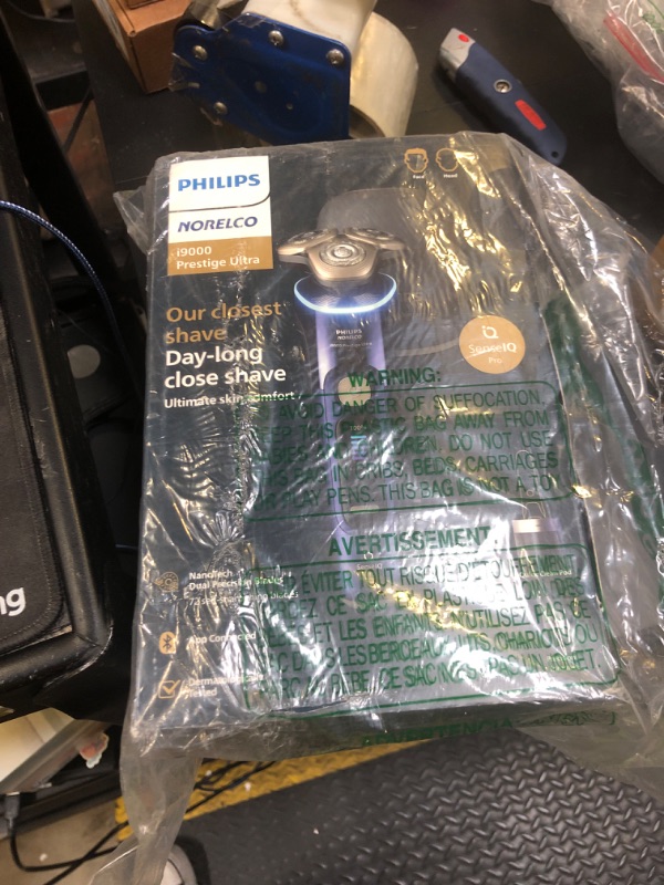 Photo 1 of Philips Norelco Shaver i9000 Prestige Ultra, Wet & Dry Electric Shaver, Adriatic, SenseIQ Pro Technology, Triple Lift & Cut System, 360 Rotating NanoTech Precision Blades, Precision Trimmer, XP9401/92