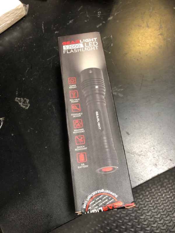Photo 1 of GearLight S2000 LED Flashlight High Lumens - Super Bright, Powerful, Mid-Size Tactical Flashlight for Outdoor Activity & Emergency Use - S2000-1 Pack, (Batteries Not Included)