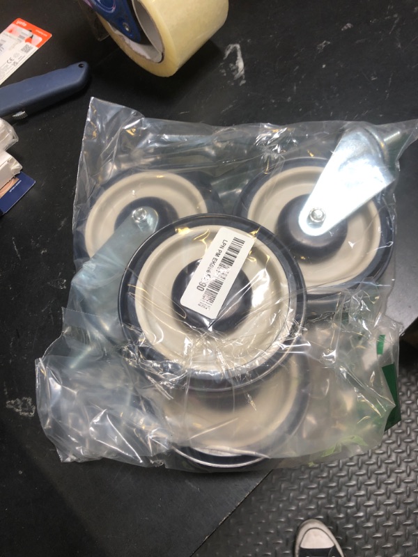 Photo 1 of AMGSH Shopping Cart Wheels Replacement Kit | 5 Inch 4 Pack, 2 Stemless & 2 Stem Threaded Caster Wheels with Hardware| Ideal for Retail Stores and Supermarkets (Blue)