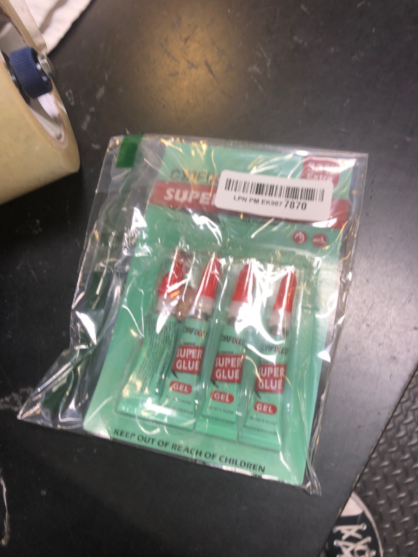 Photo 1 of Super Glue Gel Clear for Wood Plastic Metal, Instant Superglue All Purpose Multipack Cyanoacrylate Adhesive Repair Ceramic Model Leather Rubber Glass Pottery, Strong Bonding Single Use Glue Minis
