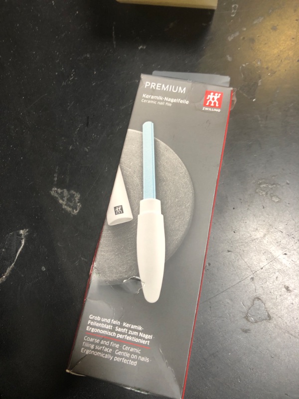 Photo 1 of ZWILLING Beauty TWINOX Ceramic Nail File, Double Sided Premium Nail File for Manicure and Pedicure, White