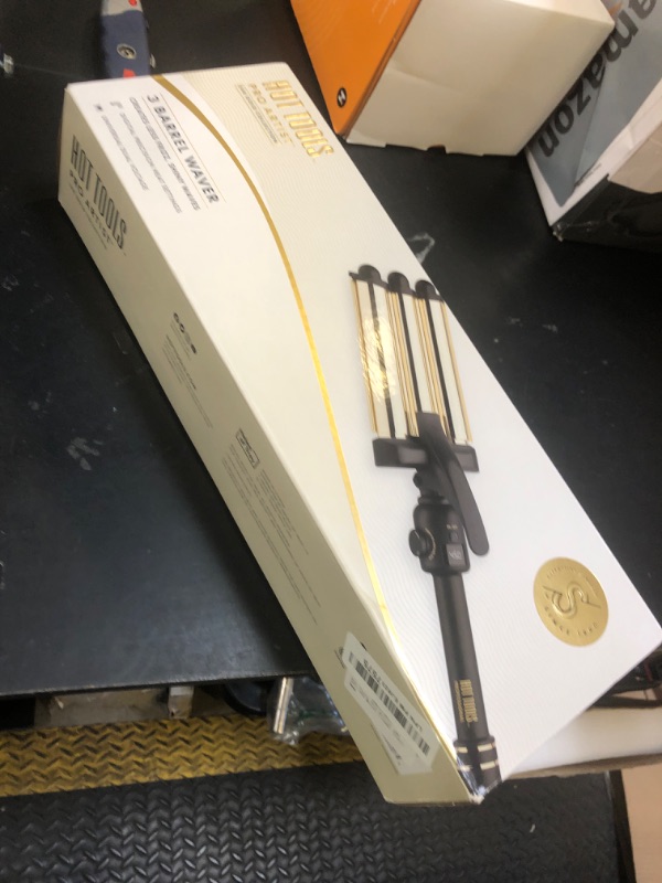Photo 1 of Hot Tools Pro Artist 24K Gold Digital 3 Barrel Hair Waver | Long Lasting Defined Waves (Jumbo Size)