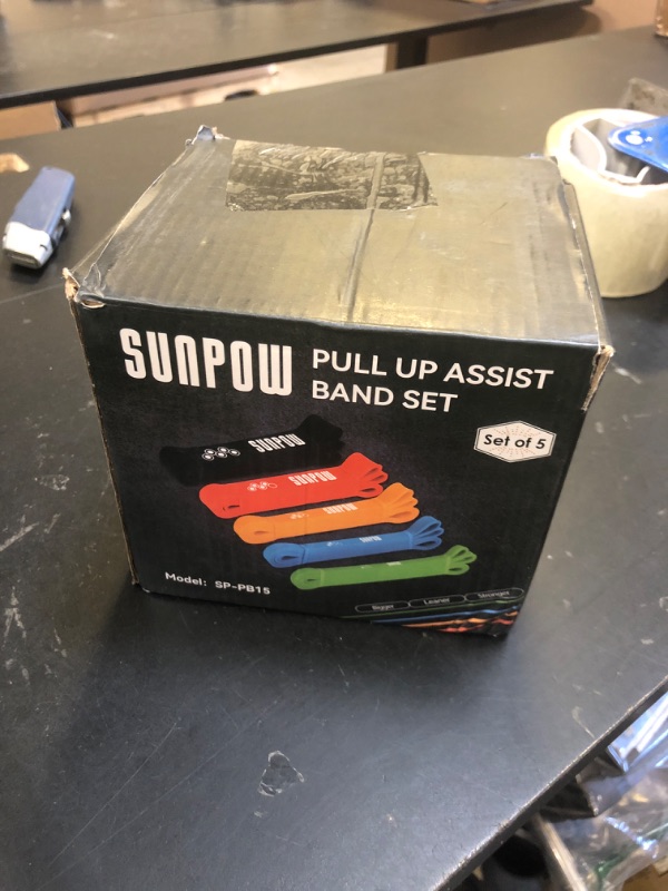 Photo 1 of SUNPOW Pull Up Assistance Bands, Resistance Bands Set of 5 for Working Out, Pull Up Bands, Exercise Bands for Muscle Training, Stretching, Yoga, Physical Therapy for Men Women