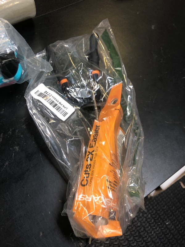 Photo 1 of Fiskars  Shears, 5-Inch Serrated Blade Grass Cutter and Garden Shears with Power-Lever Technology Offers More Cutting Power